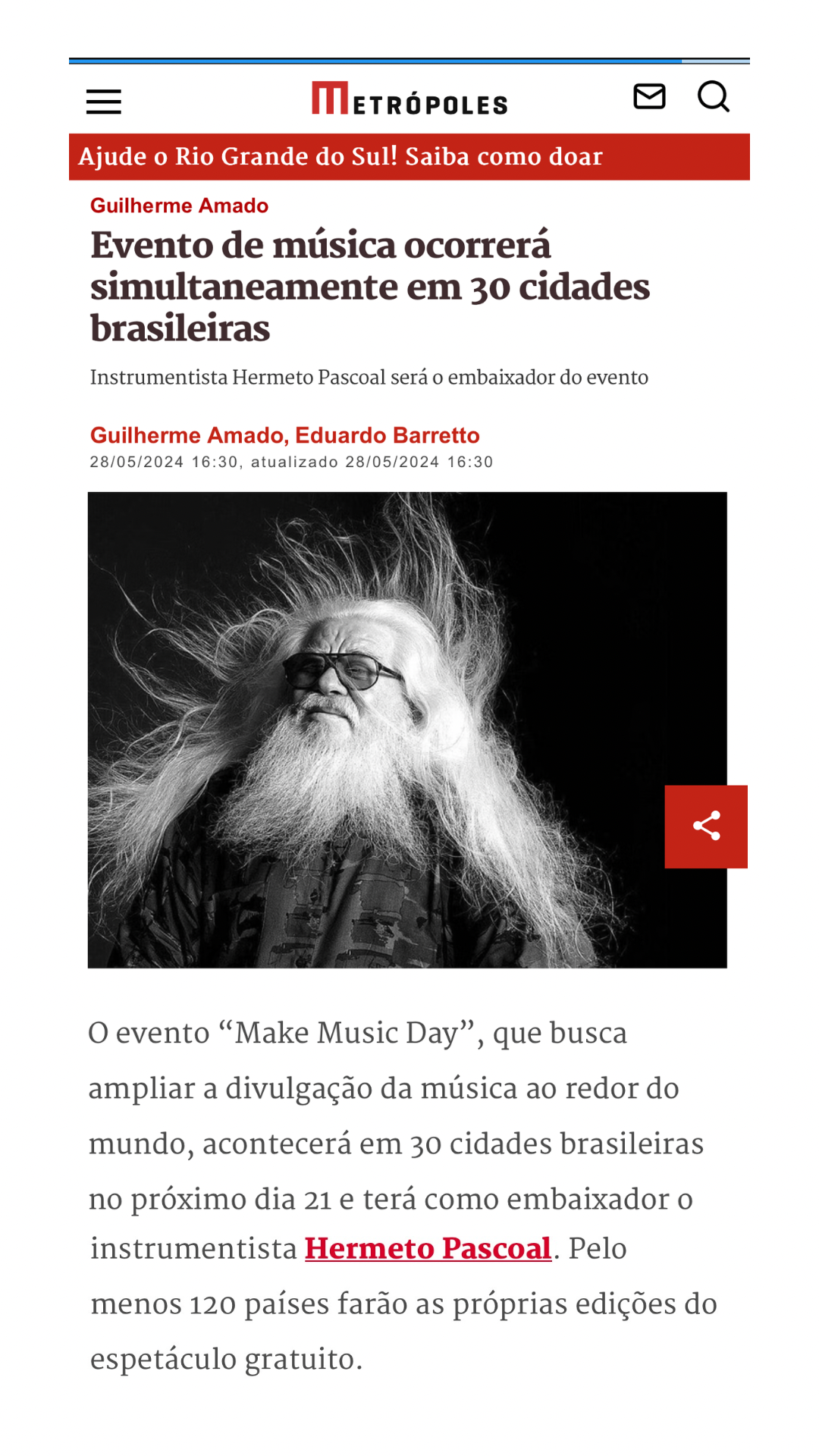 Cobertura Metrópoles