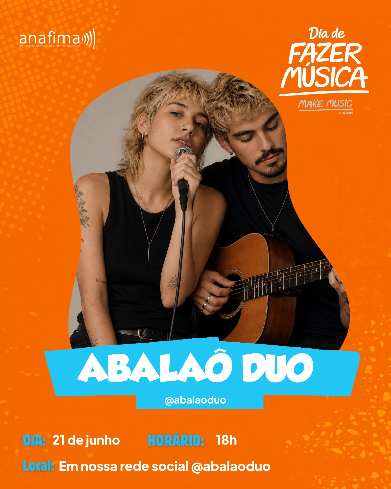 Exemplo de banner gerado pelo Dia de Fazer Música — Make Music 2026